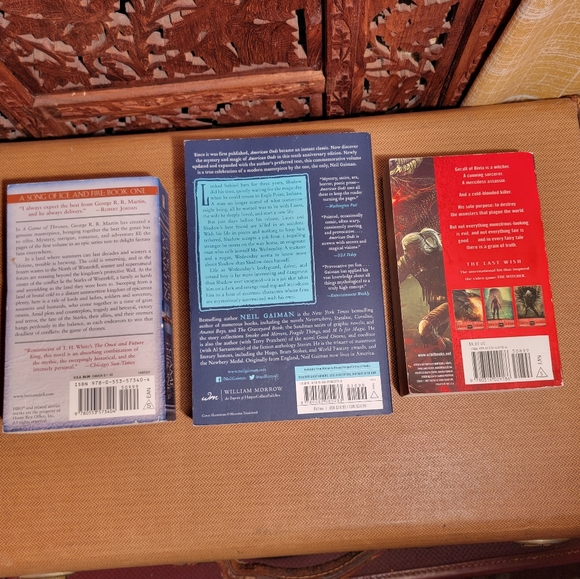 Game of Thrones, American Gods, & The Last Wish, Fantasy Paperback Book Bundle - Picture 3 of 15